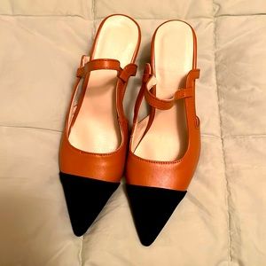 H and M Black and Brown heel